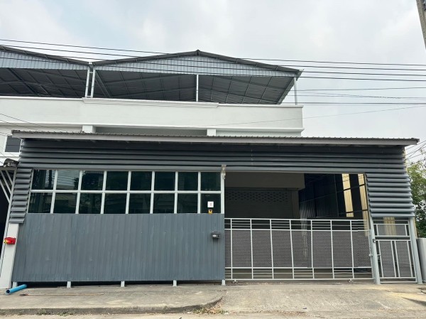 F 3673 ให้เช่าอาคารโรงงานโกดังพร้อมออฟฟิศ 2 ชั้้น บริเวณถนน 345 บางบัวทอง นนทบุรี ขนาดพื้นที่ดิน  180 ตรว. พื้นที่ใช้สอย 800 ตรม. 