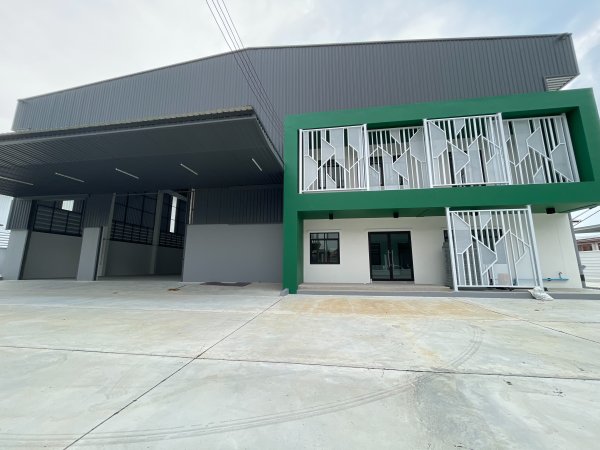 ให้เช่า โรงงานและคลังสินค้า Stand Alone Factory General Zoneสีม่วง ย่านบางเสาธง สมุทรปราการ พร้อมออฟฟิศ 2 ชั้น